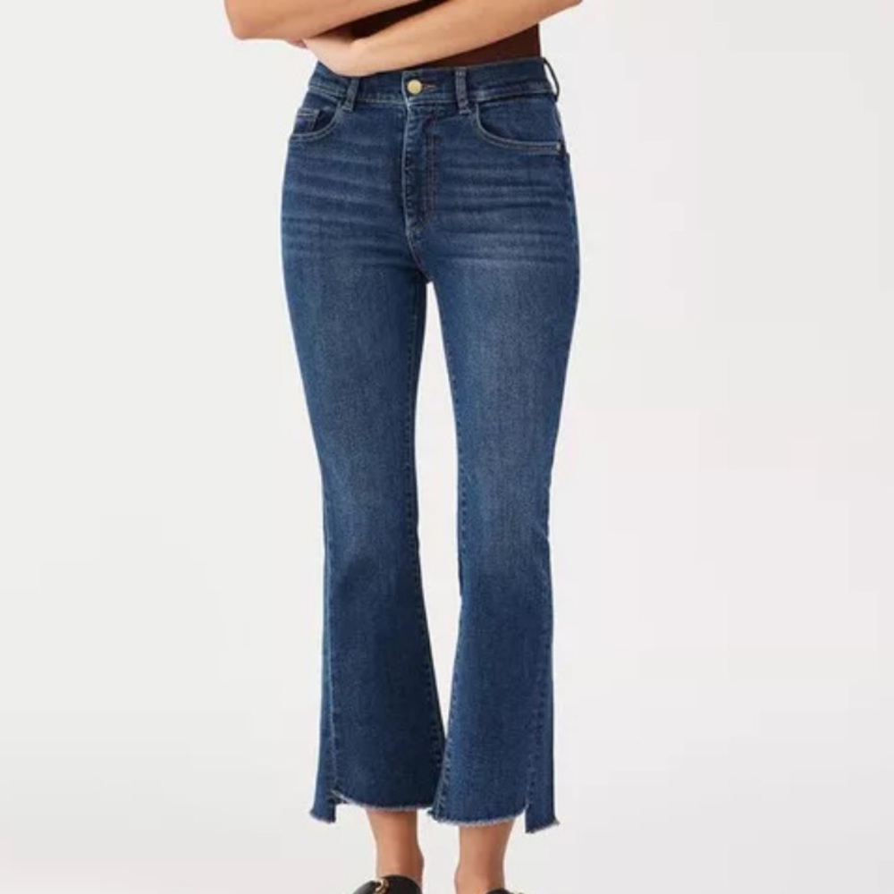 NWT $199 DL1961 Bridget boot crop in seacliff frayed- Size 27